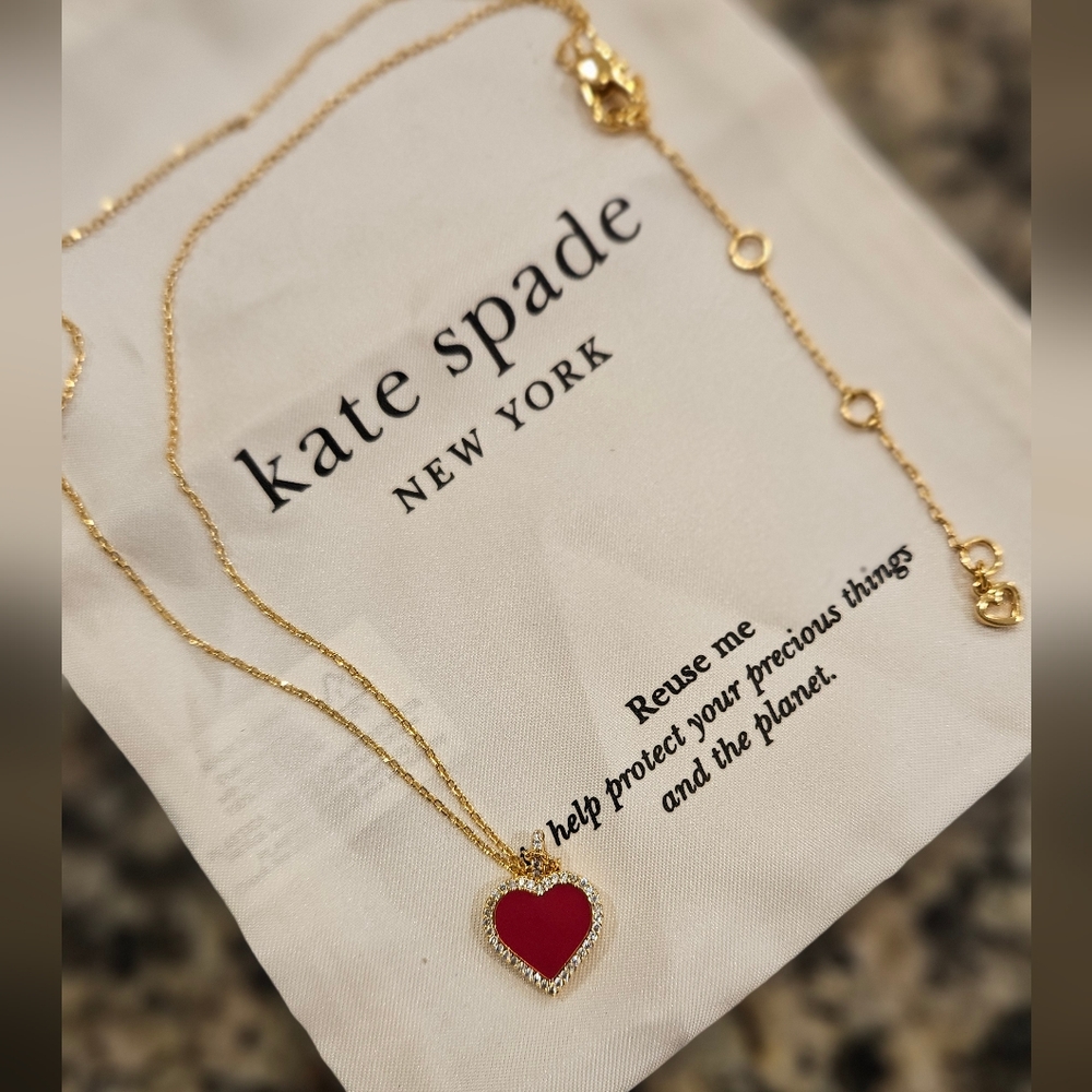 Kate Spade Red Heart Pendant Necklace